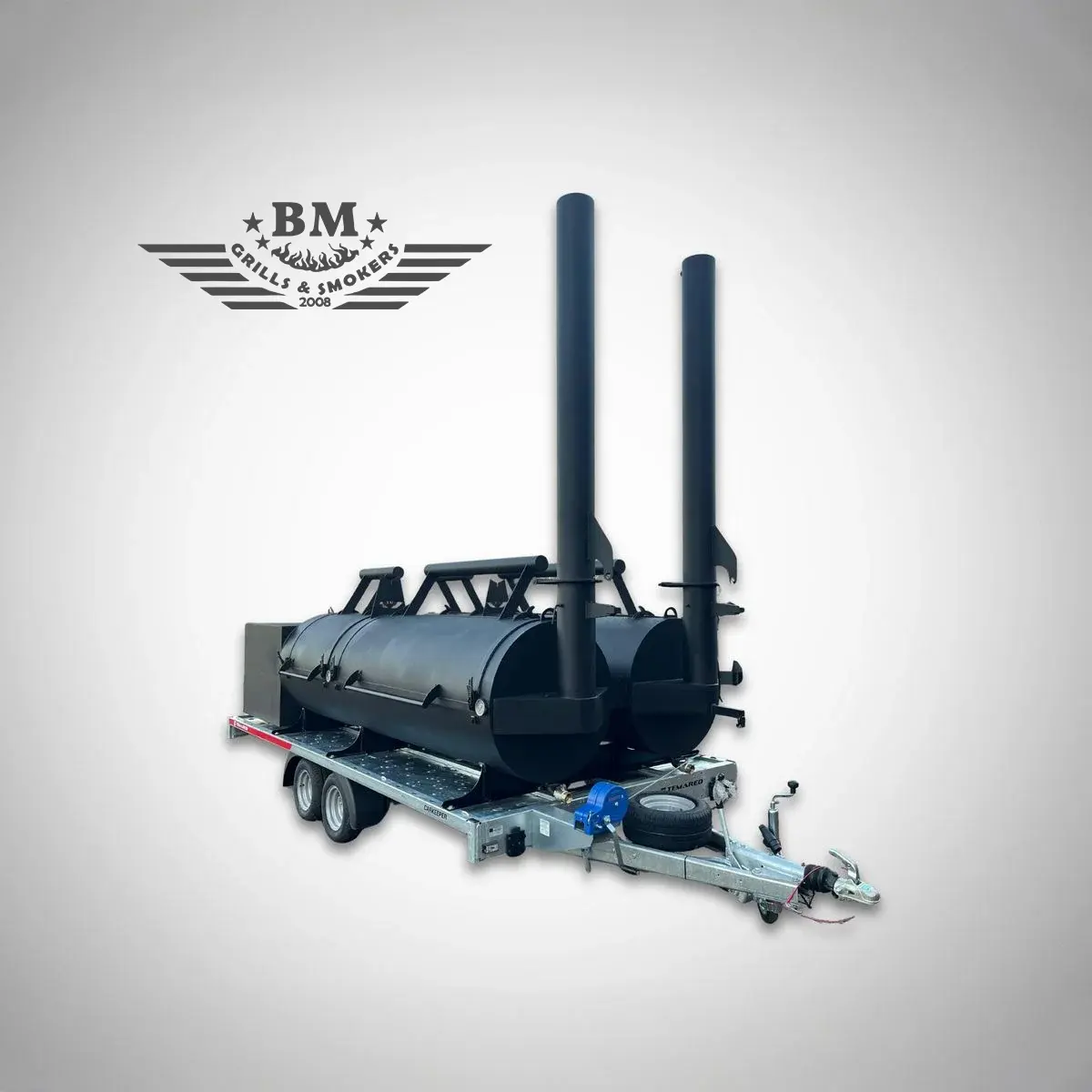 BM-6 Two Texans BBQ trailer 2x XXXL