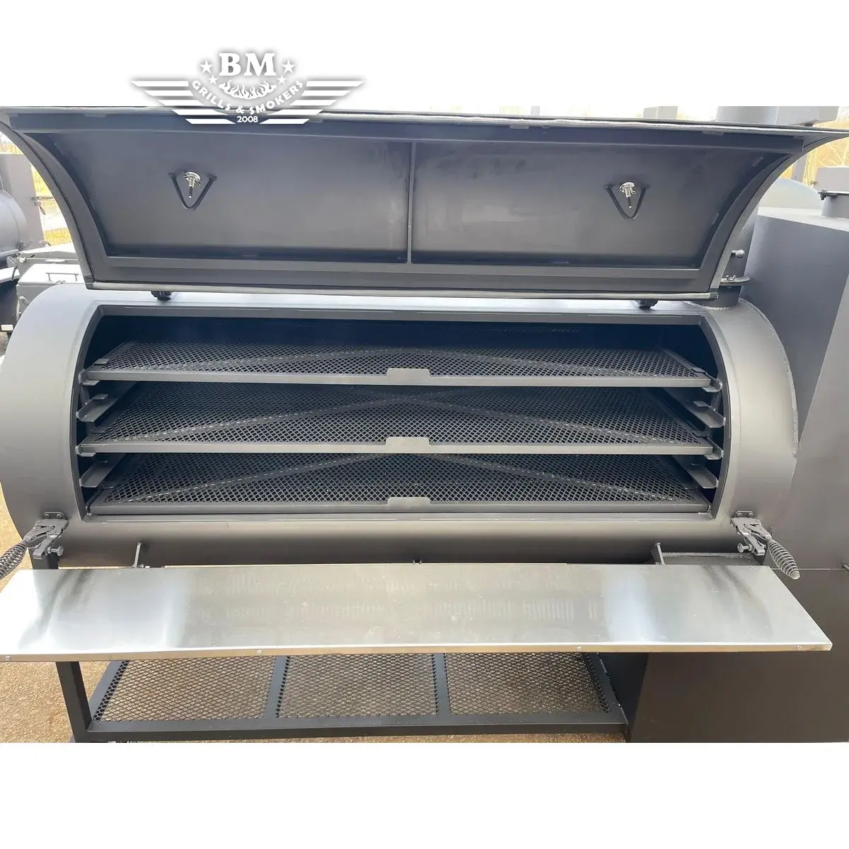 BMS-PRO Dual chamber offset smoker XL - Image 4