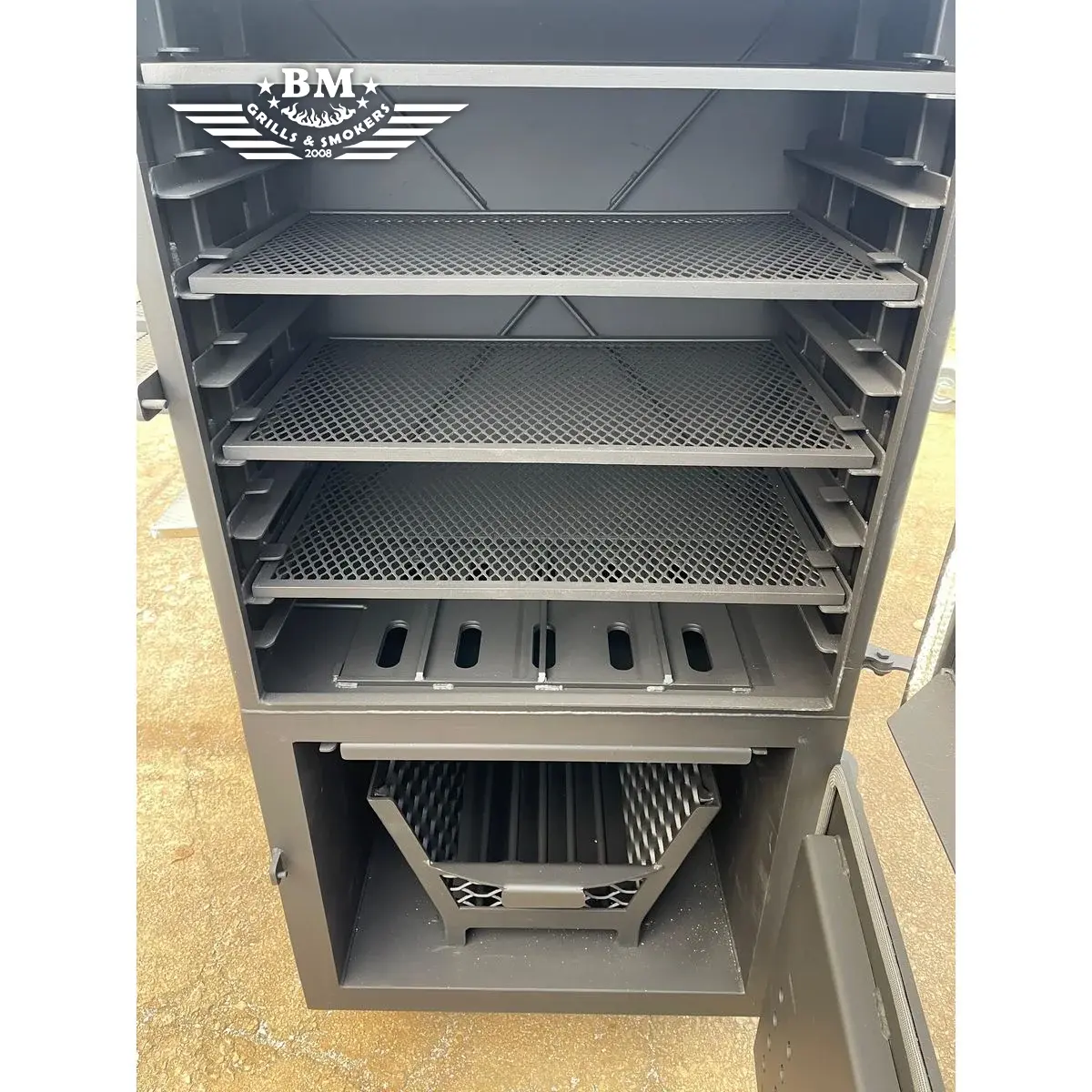 BMS-PRO Dual chamber offset smoker XL - Image 5