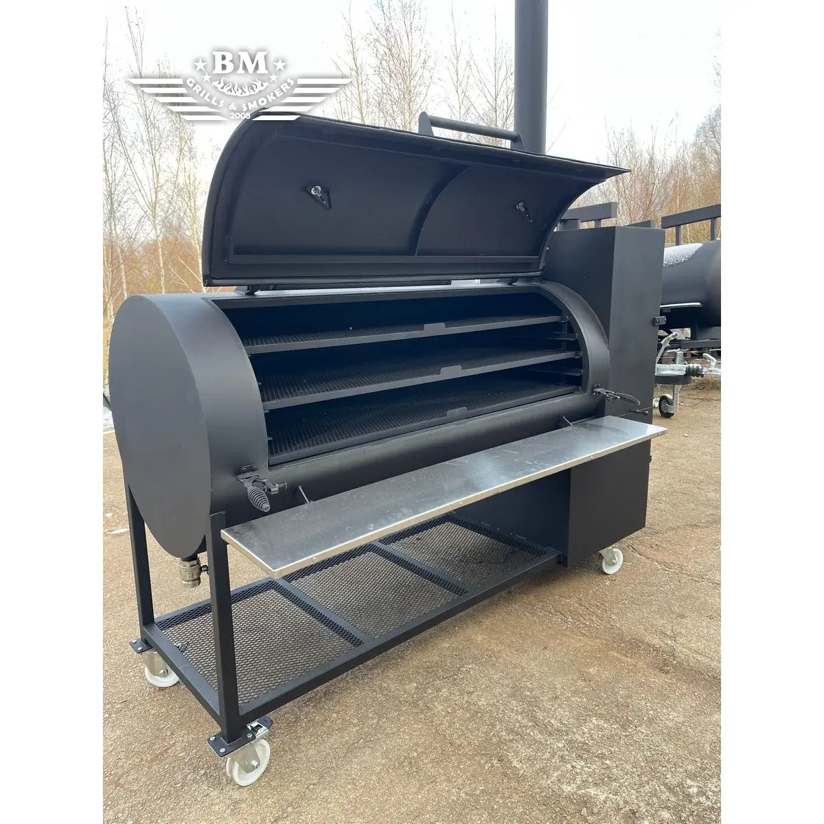 BMS-PRO Dual chamber offset smoker XL - Image 10