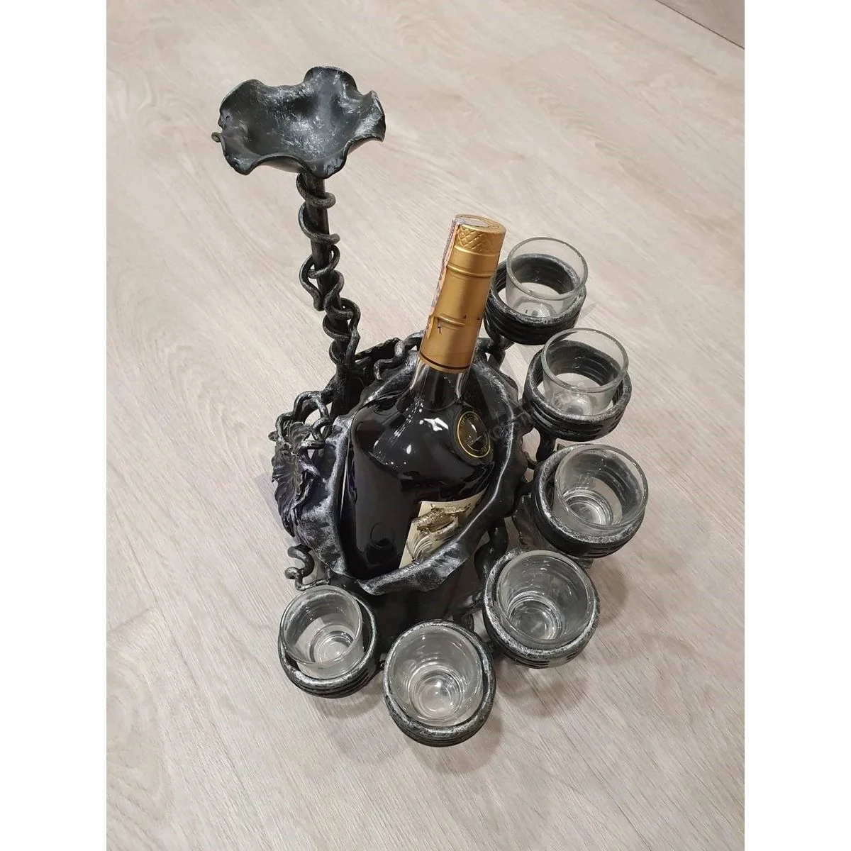 Bottle and Glass Holder – Candlestick - Image 2