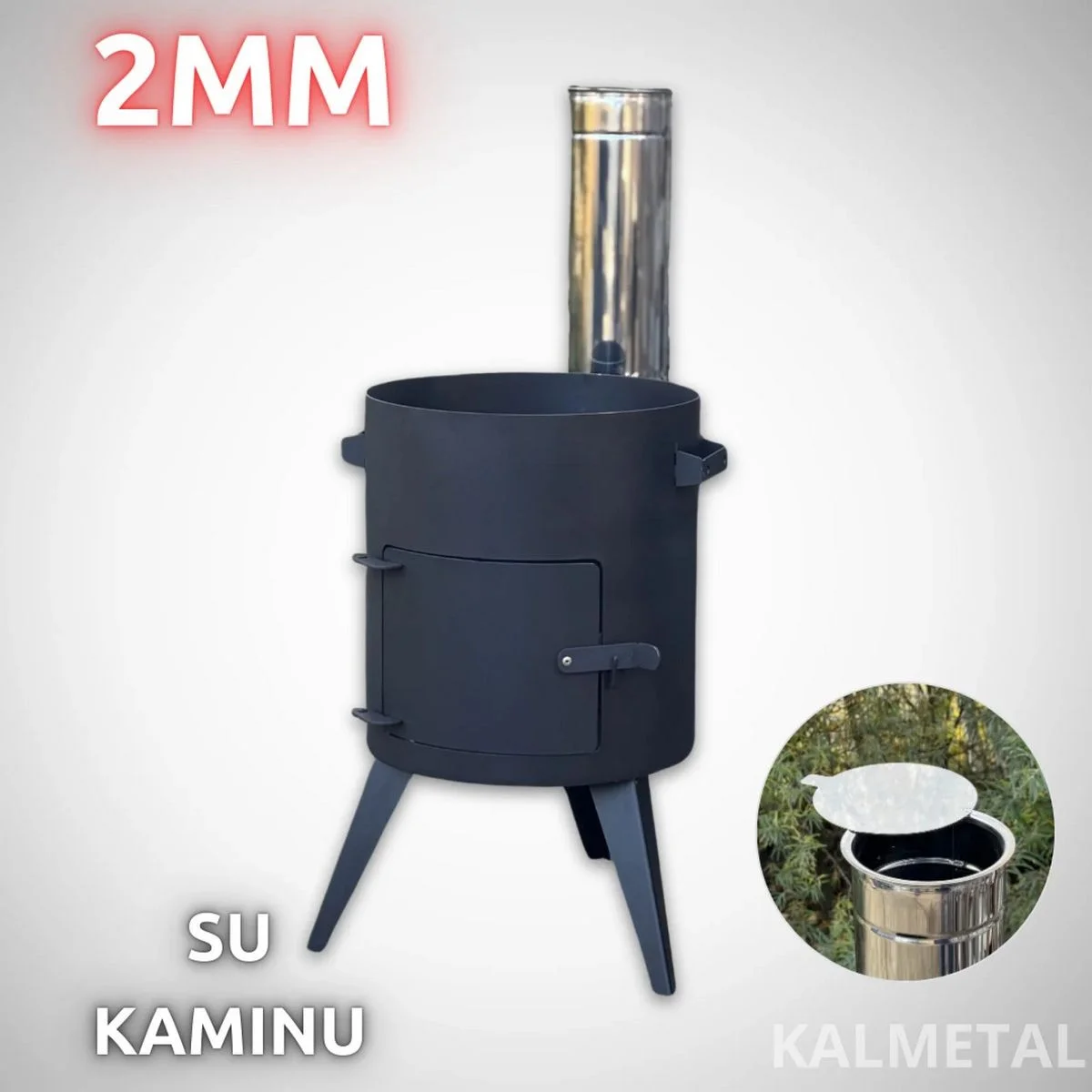 ECO 2MM Stove with Chimney, from 8L to 22L