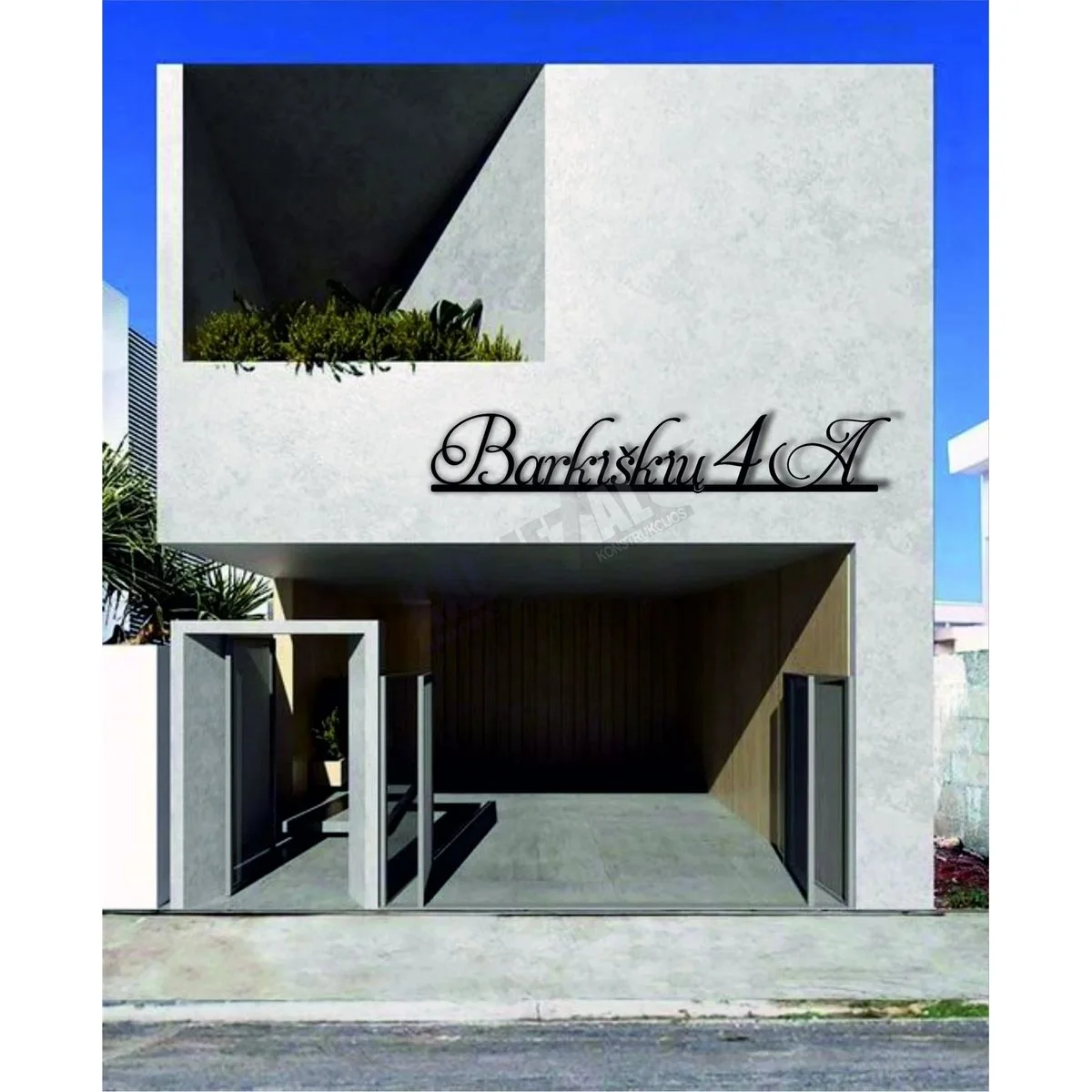 Street name with strip