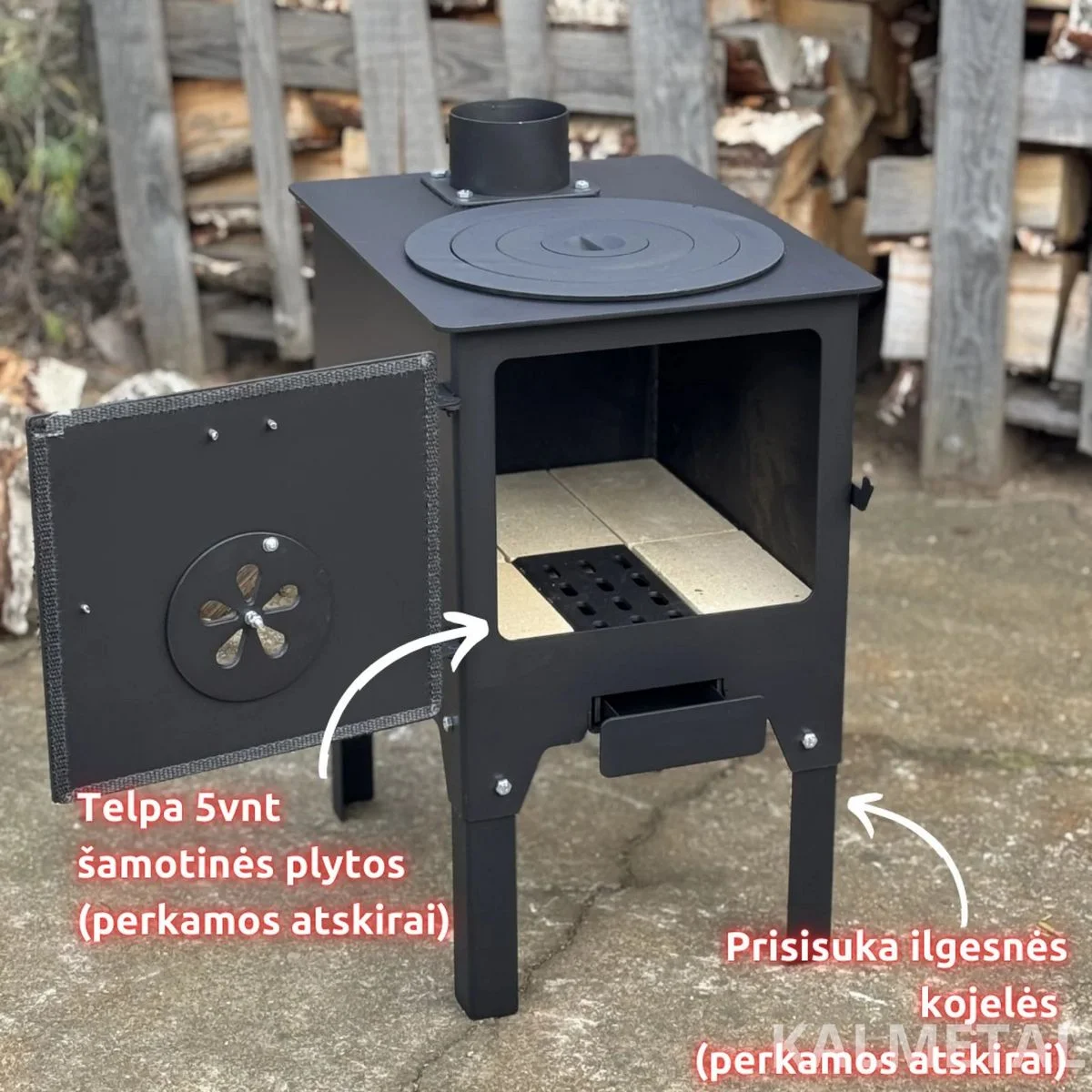 Stove 6 kW with cast-iron rings - Image 12