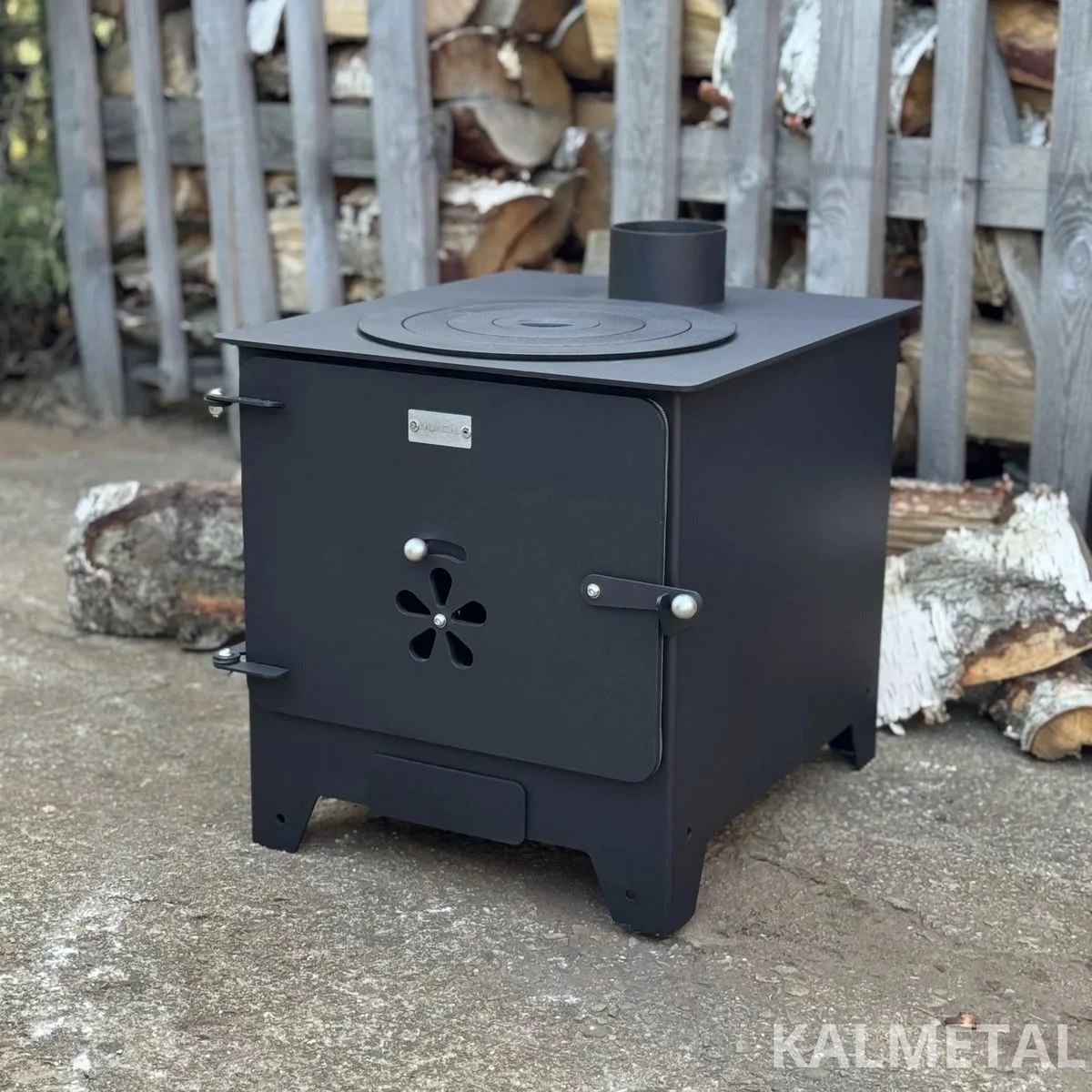 Stove – Fireplace 8kW with fireclay bricks and cast-iron rings - Image 2