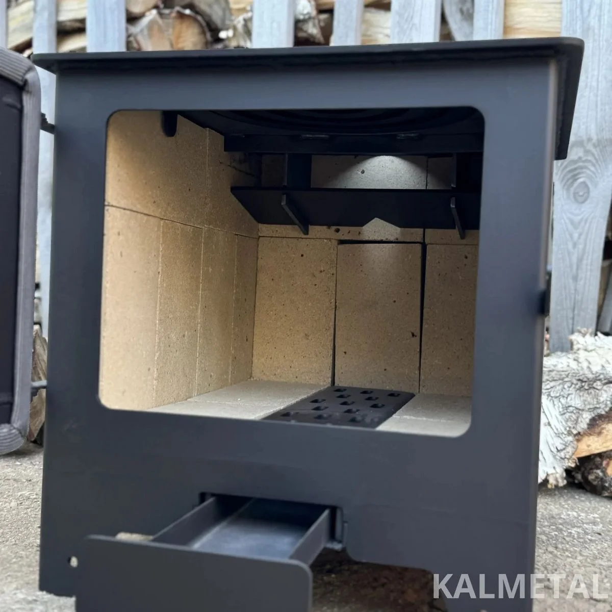 Stove – Fireplace 8kW with fireclay bricks and cast-iron rings - Image 4