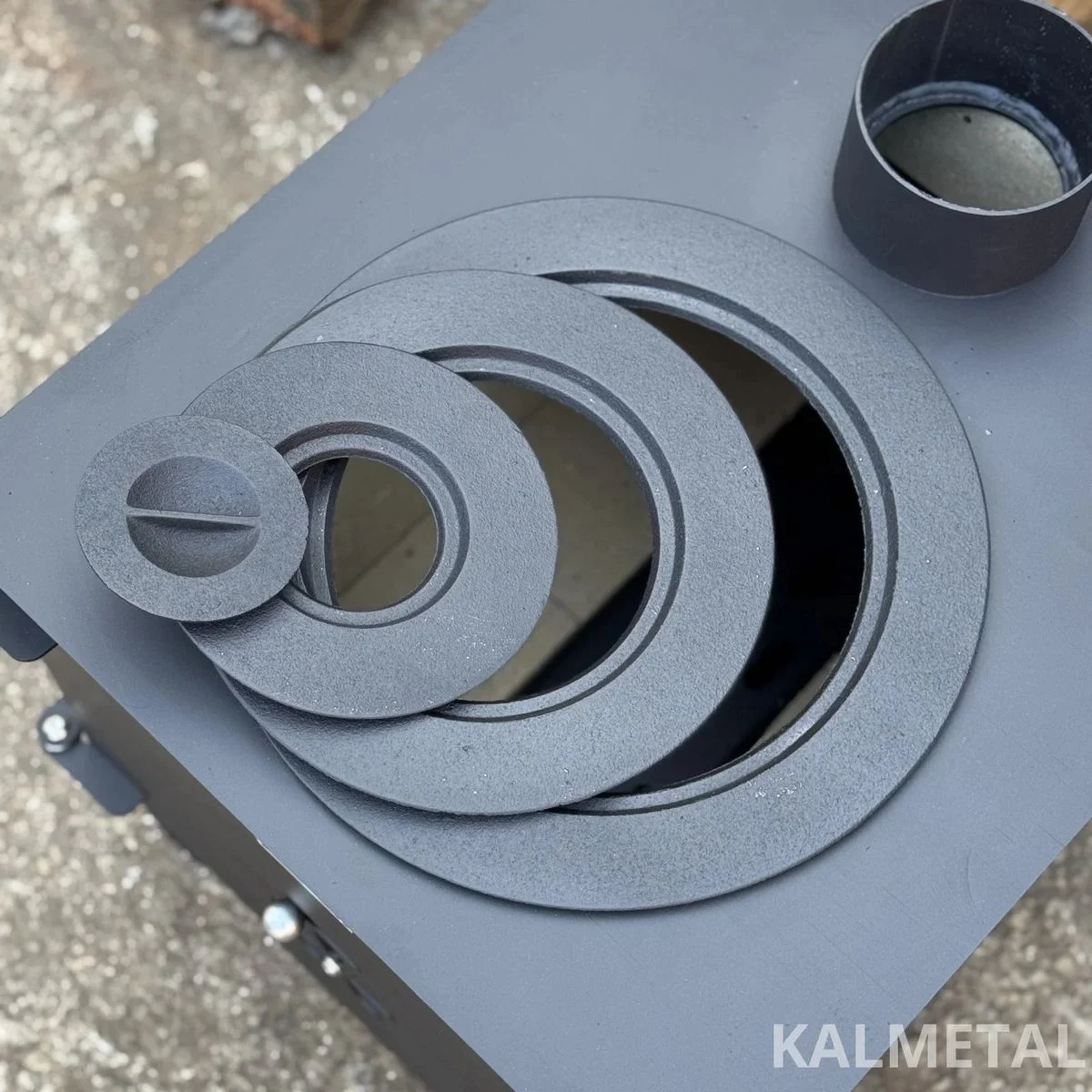 Stove – Fireplace 8kW with fireclay bricks and cast-iron rings - Image 6