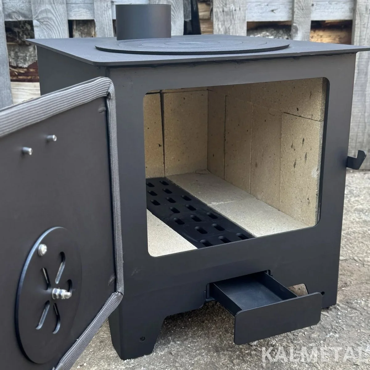 Stove – Fireplace 8kW with fireclay bricks and cast-iron rings - Image 9