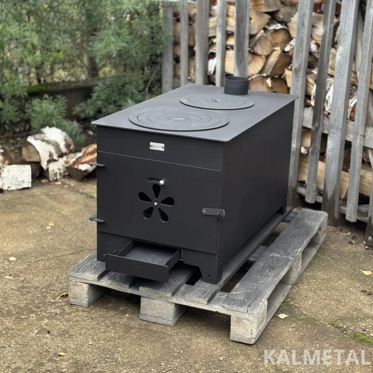 10 kW stove with fireclay and 2 cast-iron rings - Image 13