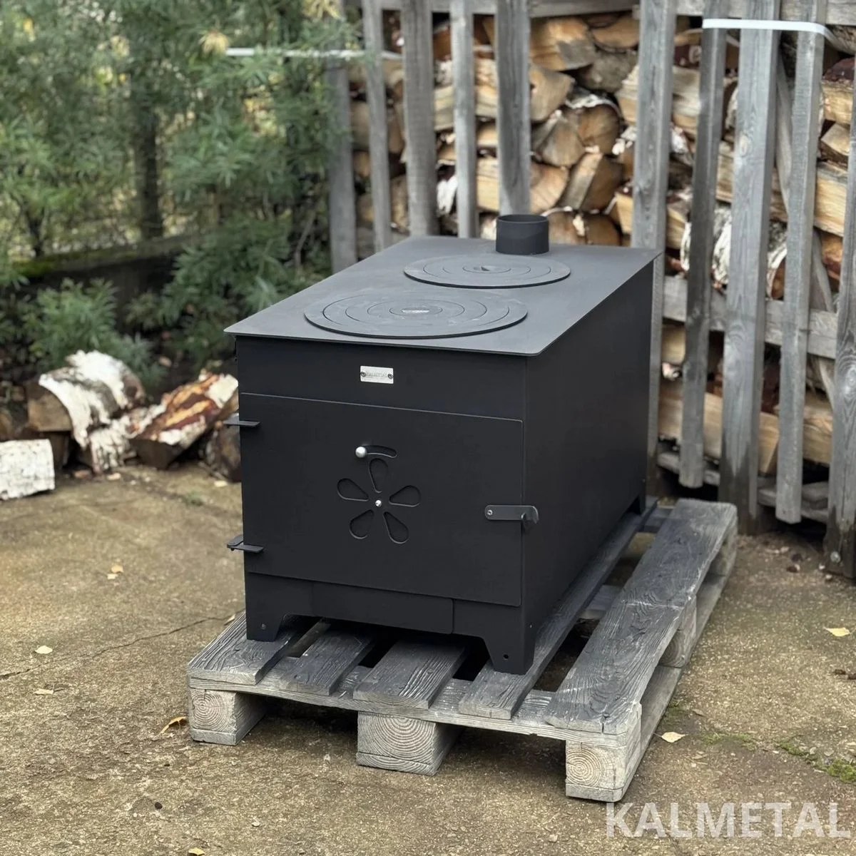 10 kW stove with fireclay and 2 cast-iron rings - Image 15