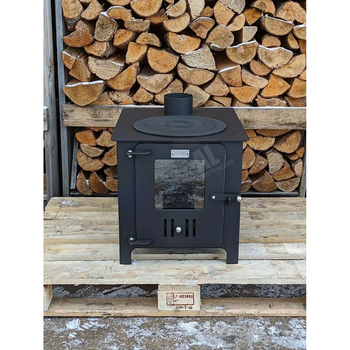 Stove – Fireplace 8kW with fireclay bricks and cast-iron rings - Image 5