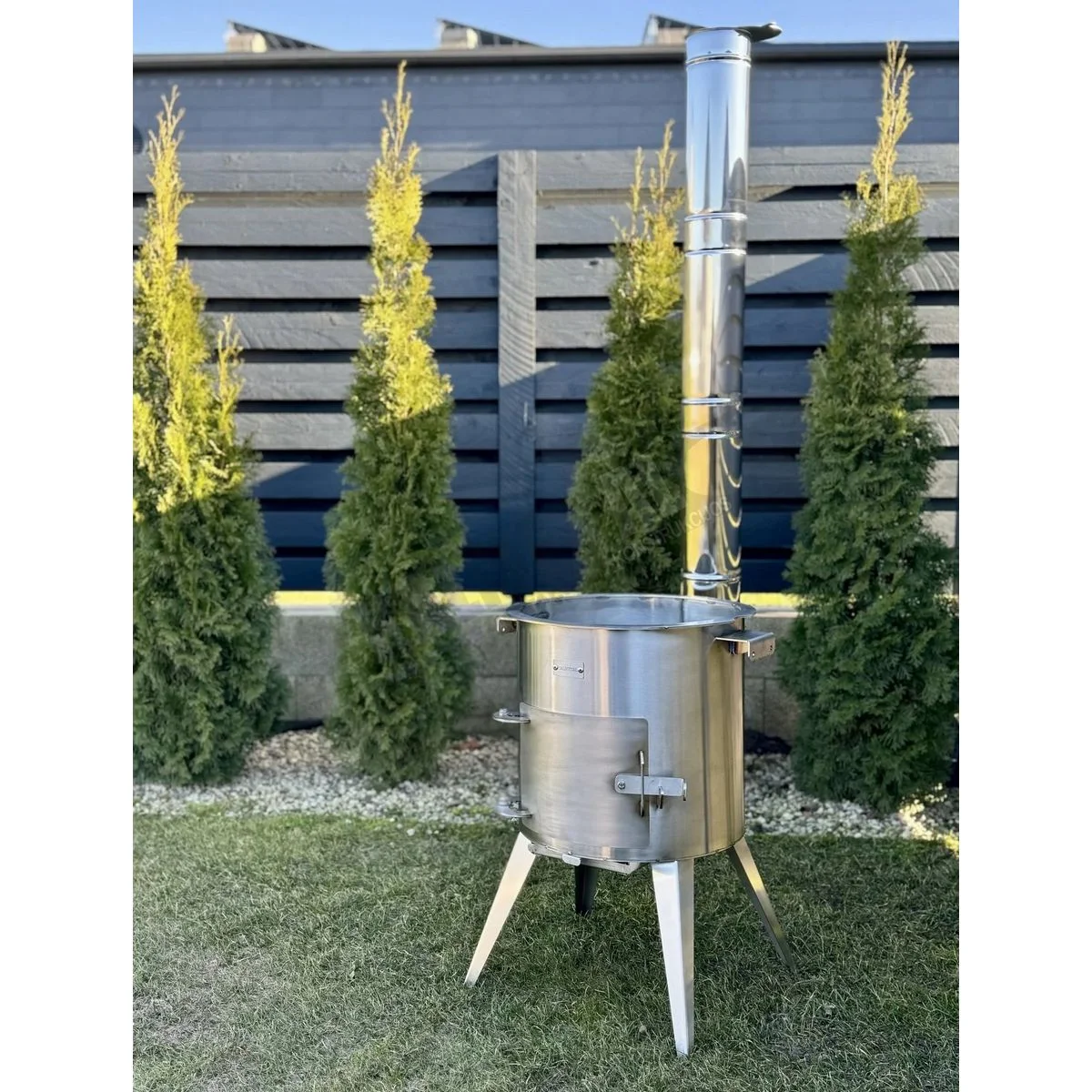 Stainless Steel PREMIUM 12L Cauldron Stove with Chimney - Image 2