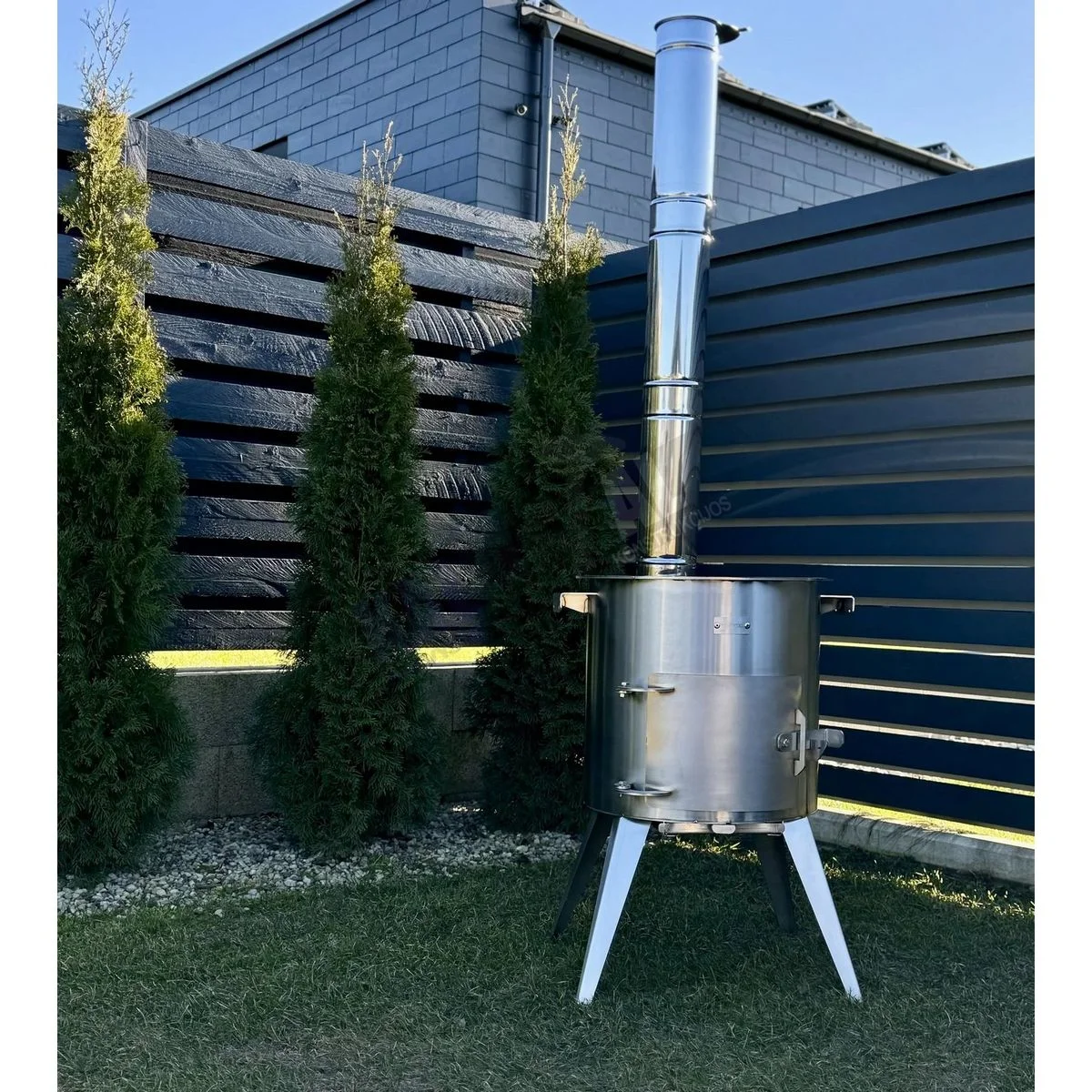 Stainless Steel PREMIUM 12L Cauldron Stove with Chimney - Image 3
