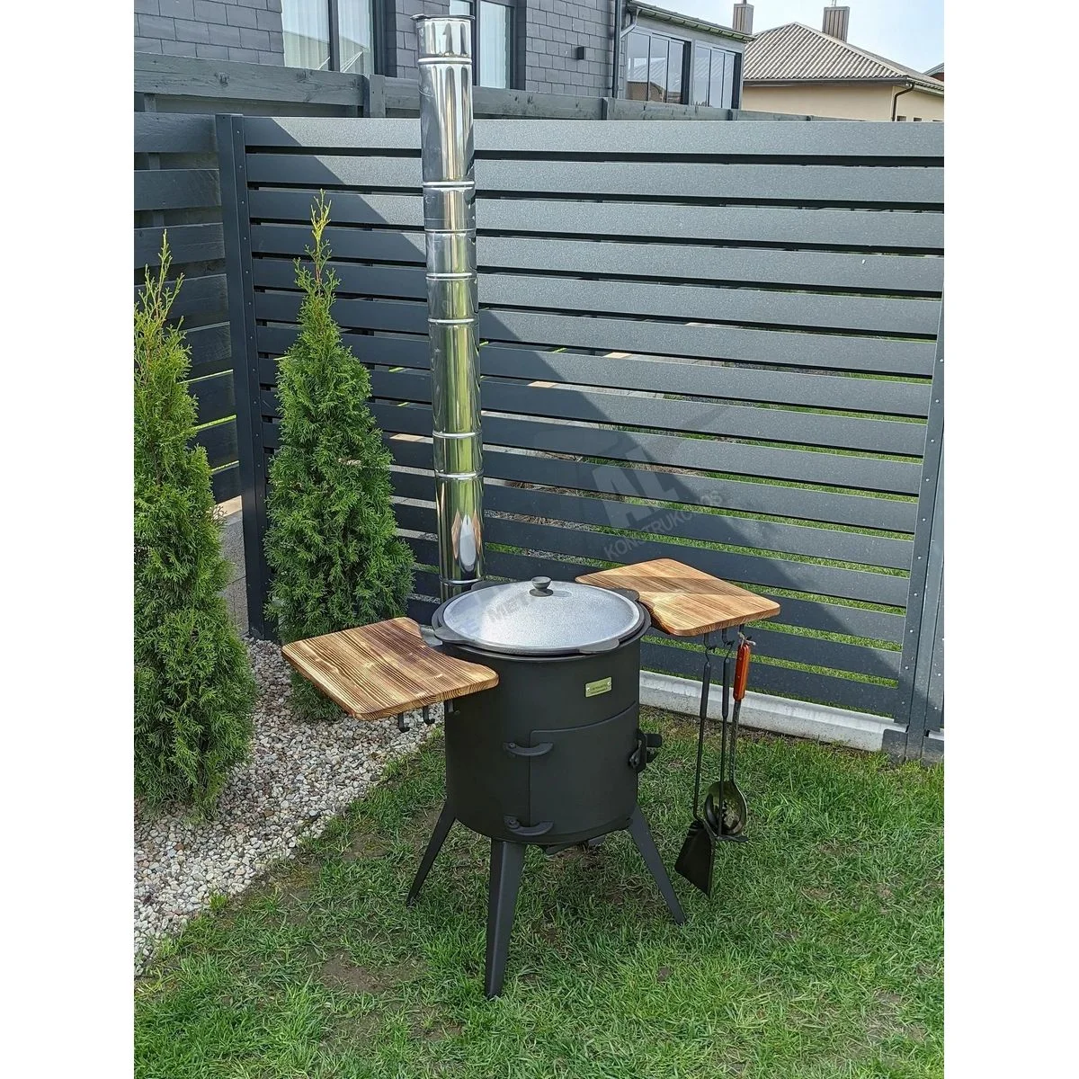 PREMIUM 3MM stove from 8L to 22L with chimney, shelves - Image 3