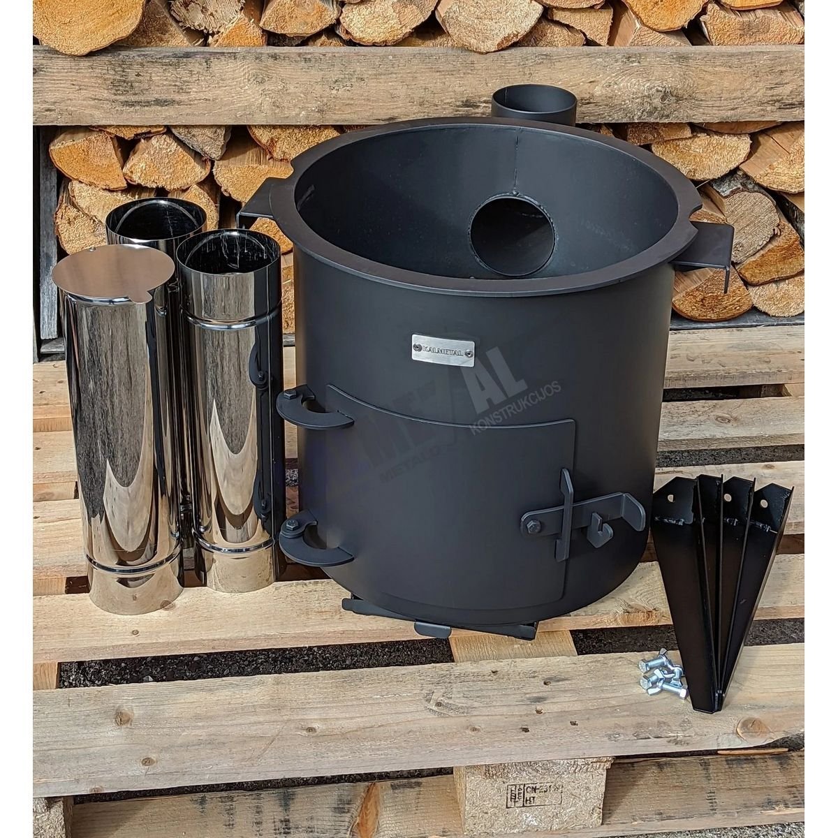 PREMIUM 5MM stove from 8L to 22L with chimney, shelves - Image 7