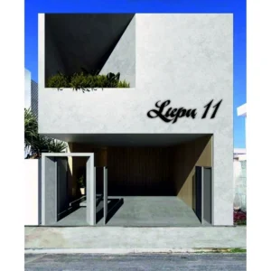 Stylish street name and number
