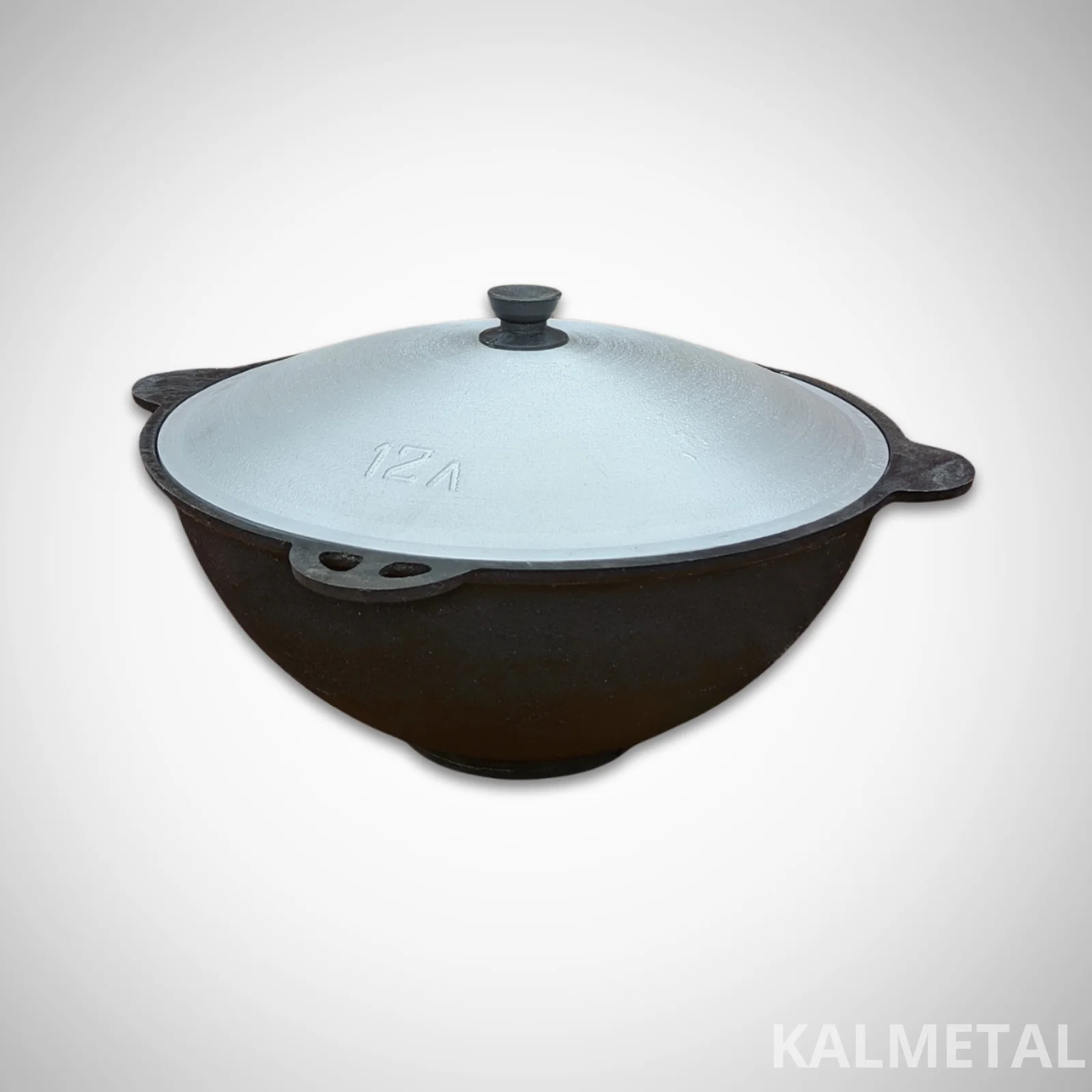 Uzbek Namangan cauldron from 6L to 22L with flat bottom and lid